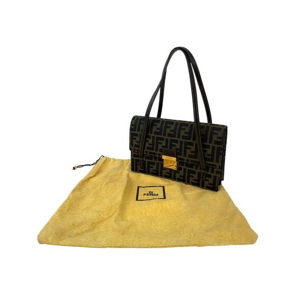 Pre Loved Bottega Veneta Fendi Selleria Shoulder Bag Brown - Picture 8 of 8